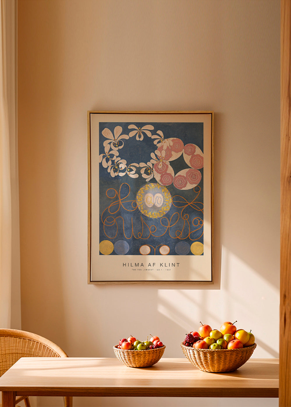 Botanisk affisch med blomcirklar