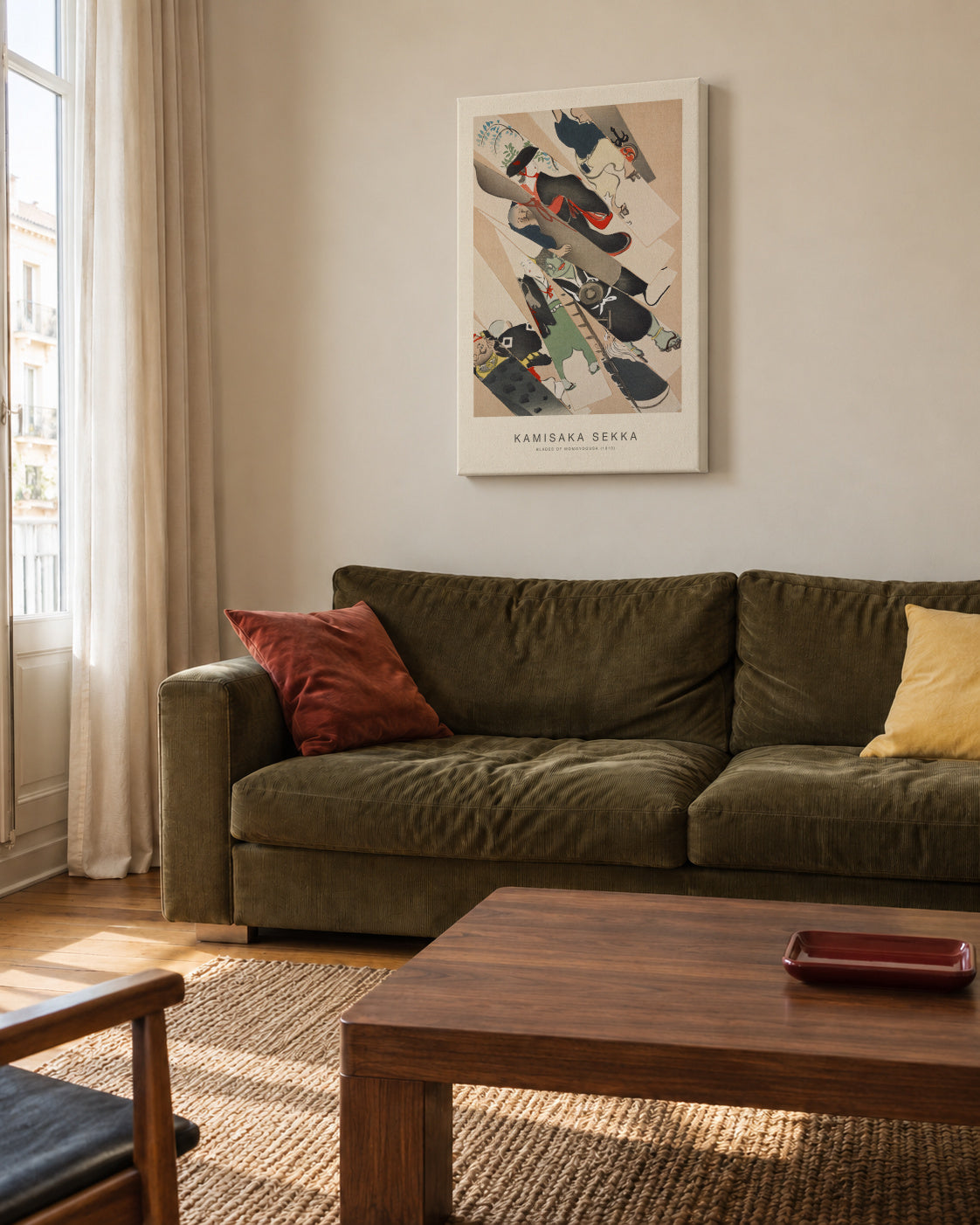 Blades of Momoyogusa (Special Edition) - Kamisaka Sekka - Unframed canvas in an interior