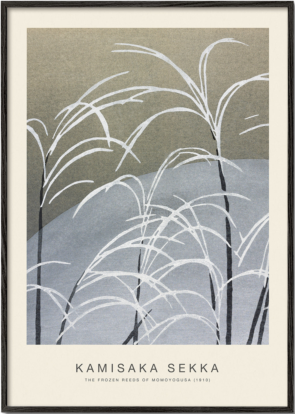 Botanisk poster: studie av frusna vass