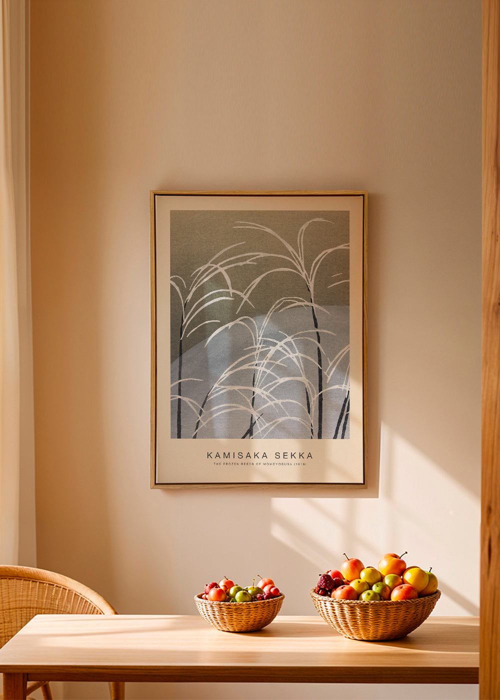 Botanisk poster: studie av frusna vass