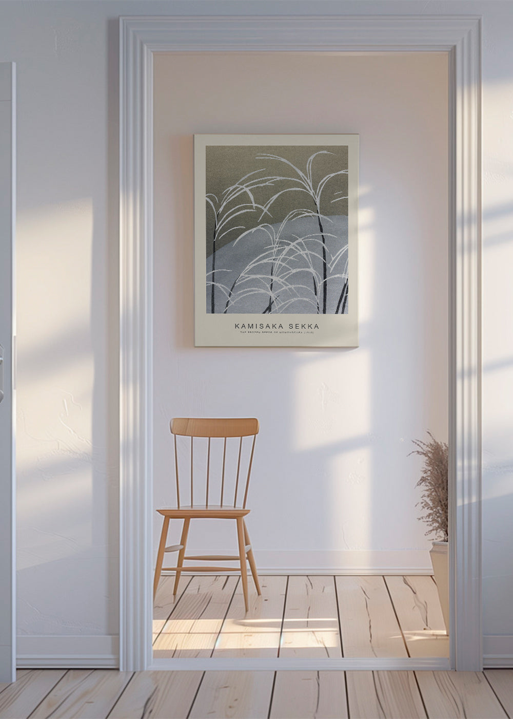 Botanisk poster: studie av frusna vass