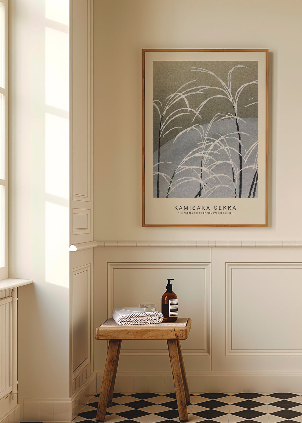 Botanisk poster: studie av frusna vass