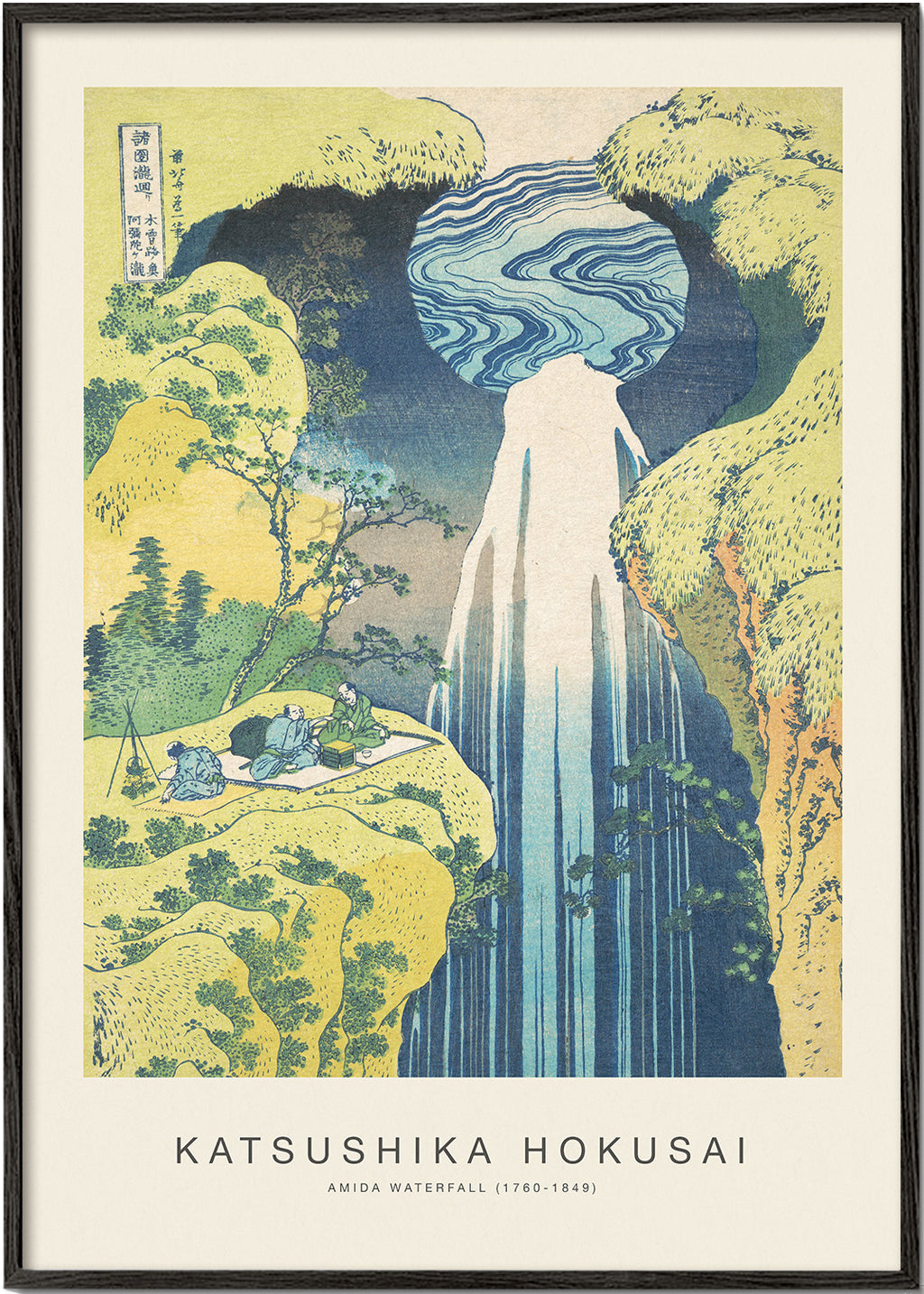 Landskapskonst: Amida-fallet av Hokusai