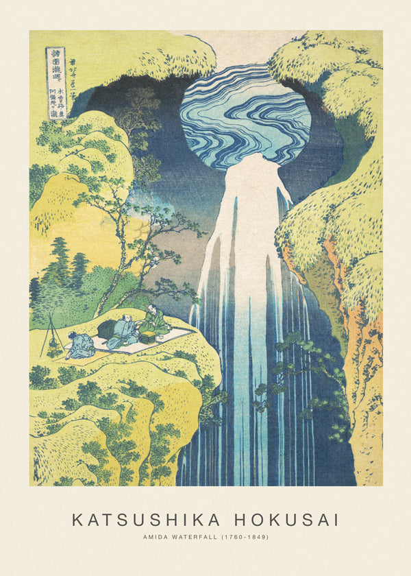 Landskapskonst: Amida-fallet av Hokusai