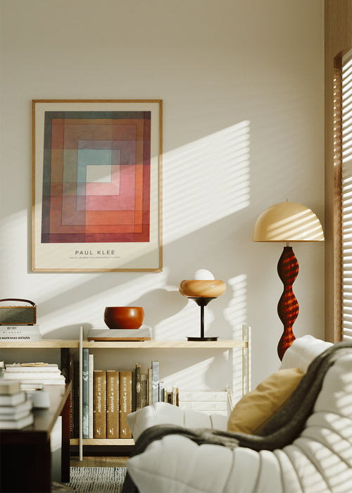 White Framed Polyphonically (Special Edition) - Paul Klee - Framed poster in an interior