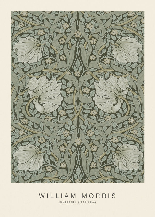 Botanisk poster Pimpernel William Morris