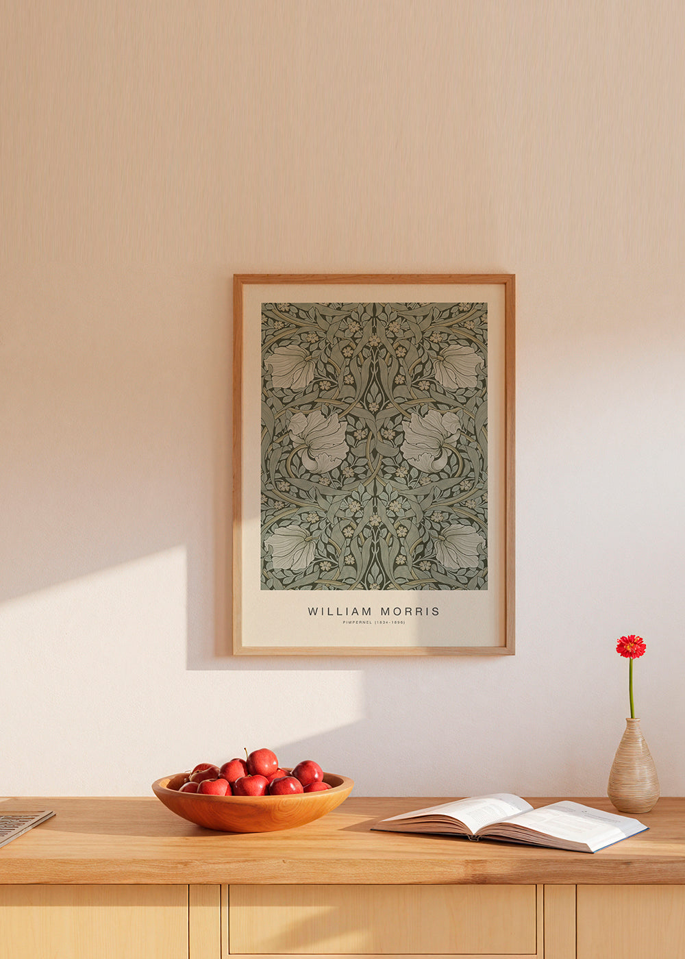 Botanisk poster Pimpernel William Morris