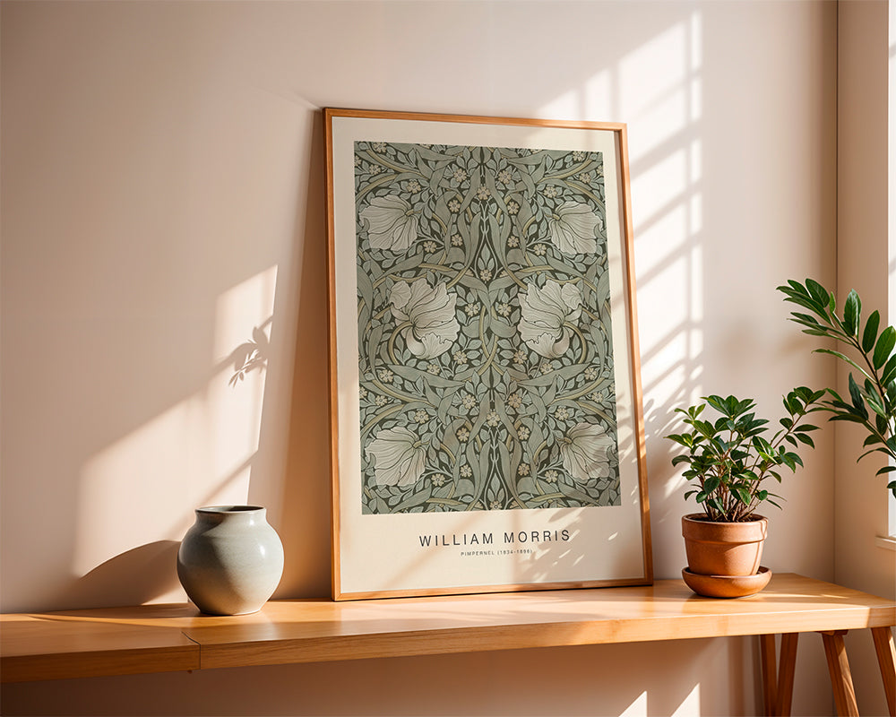 Botanisk poster Pimpernel William Morris
