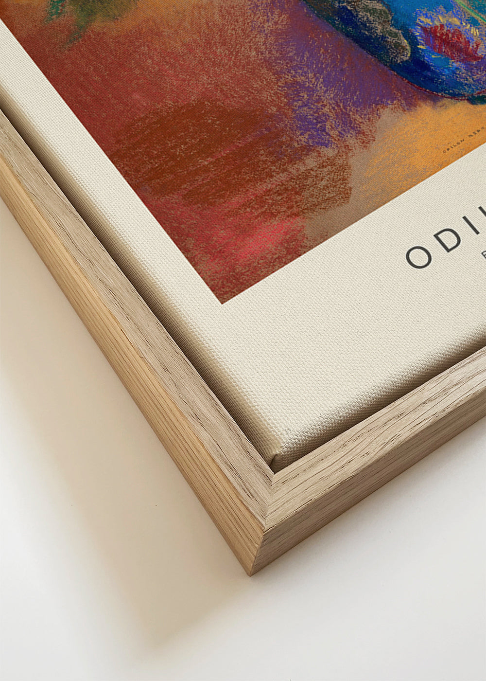Botanisk poster blå vas med färgstarkt bukett