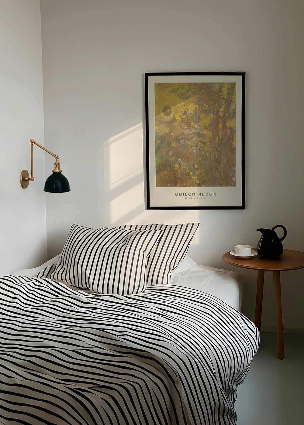 Botanisk poster i gyllene toner med träd