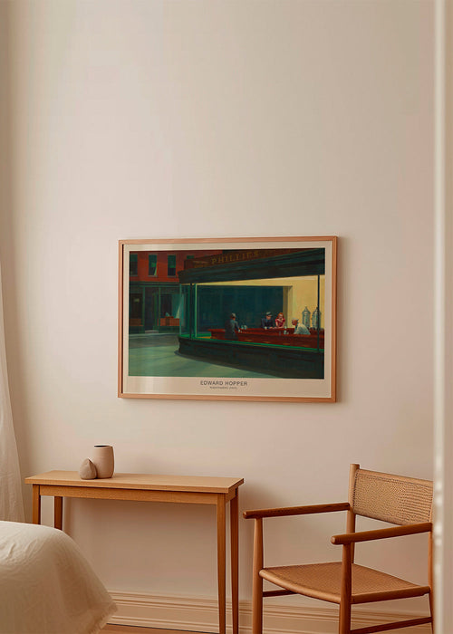 Kökskonst Nighthawks — nattlig diner-scen