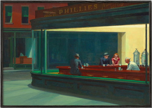 Kökskonst Nighthawks: sen kväll i diner