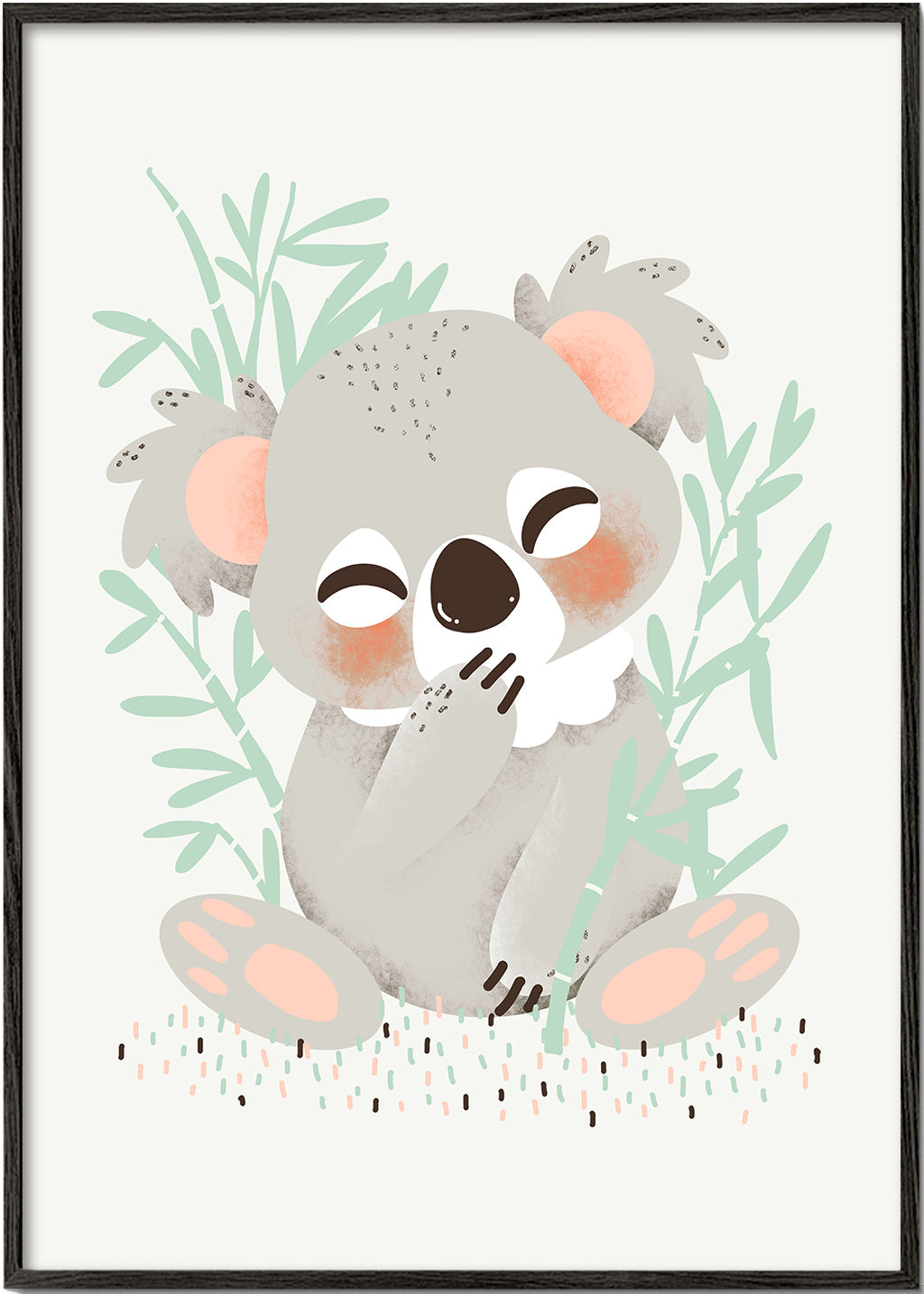 Barnposter koala leende