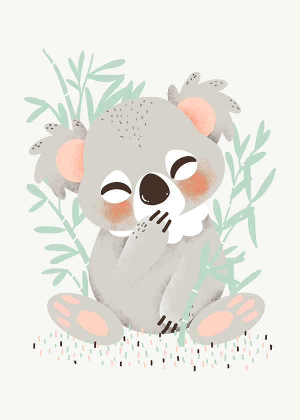 Barnposter koala leende