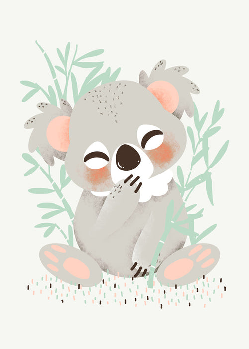 Barnposter koala leende