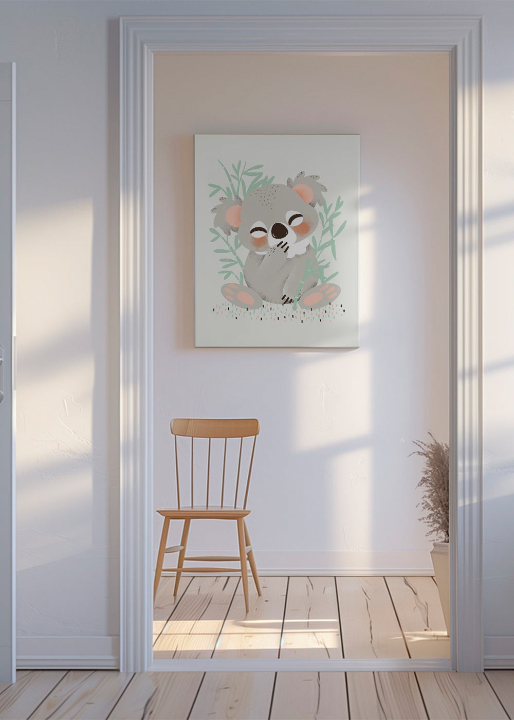 Barnposter koala leende