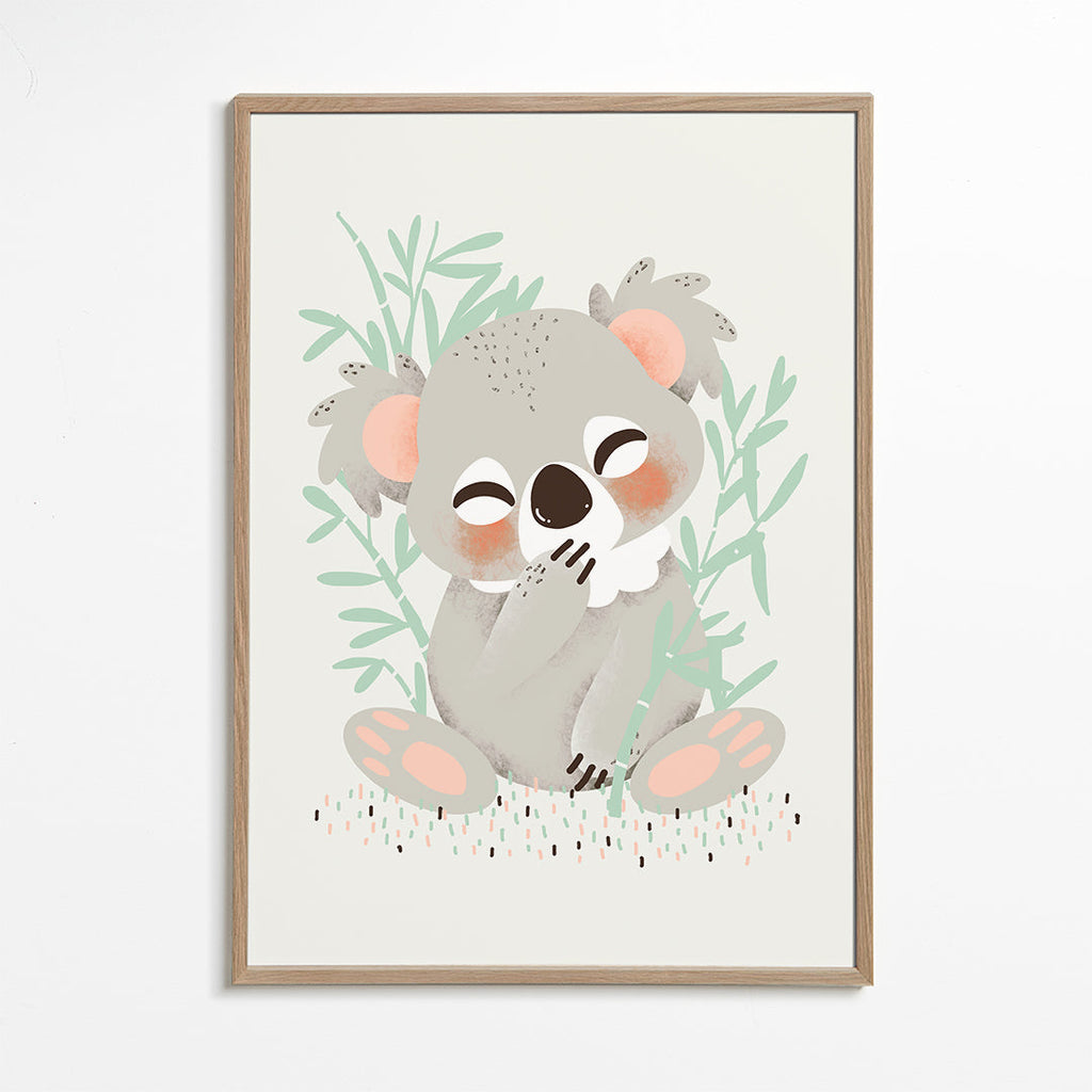 Barnposter koala leende