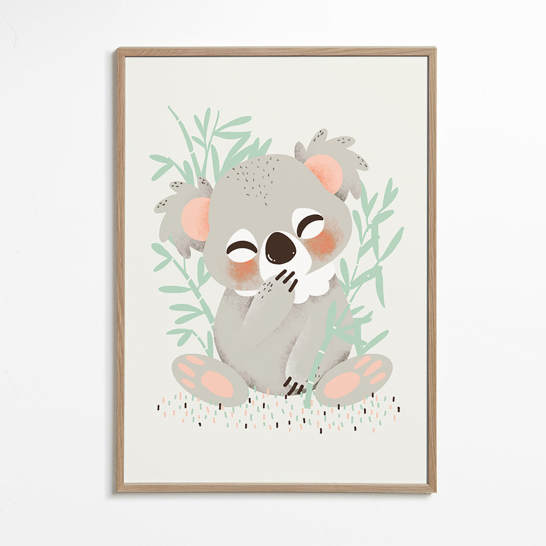 Barnposter koala leende