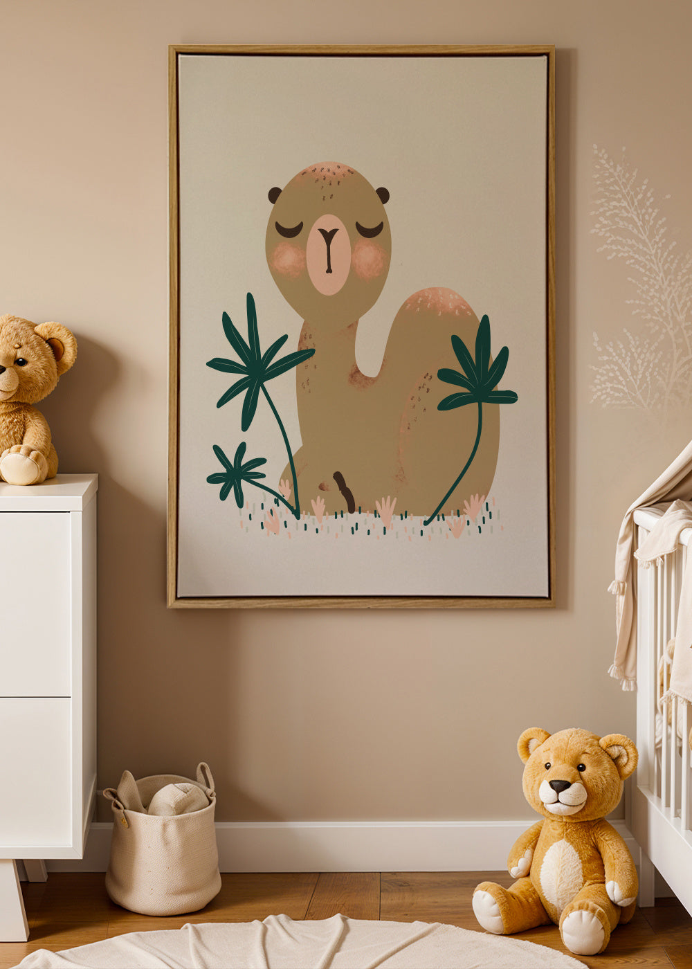 Animignons - the Camel - Framed canvas in an interior