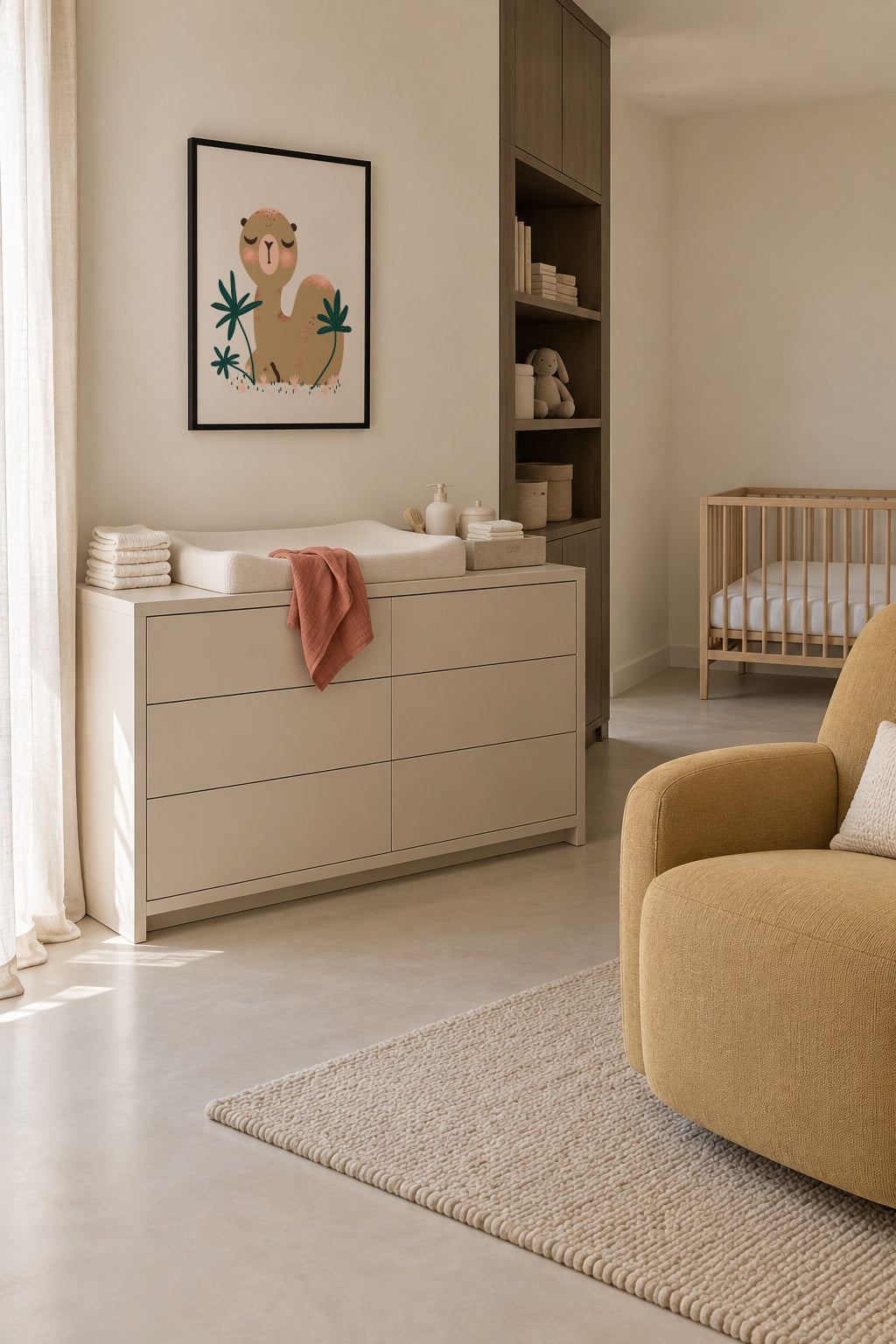 Animignons - the Camel - Framed poster in an interior