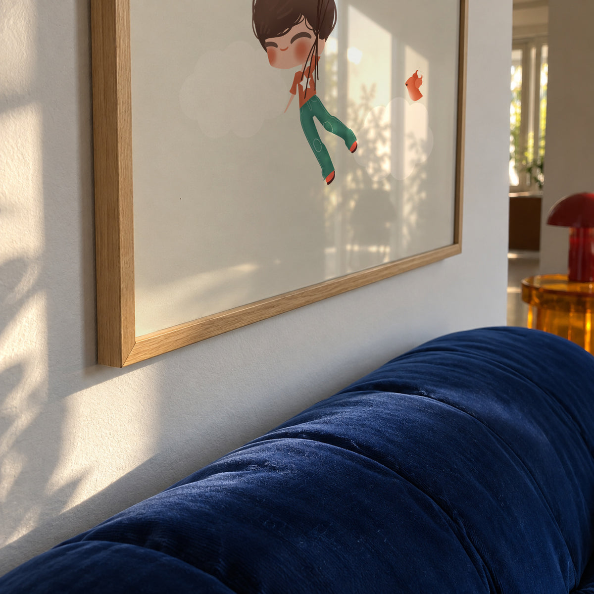 Boy into the Clouds - Framed poster detail