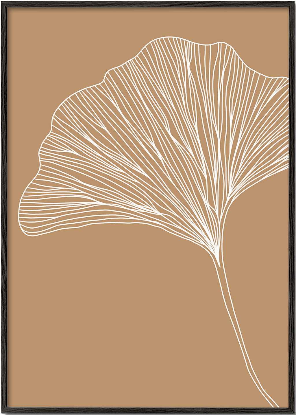 Botanisk poster med ginkgo-blad