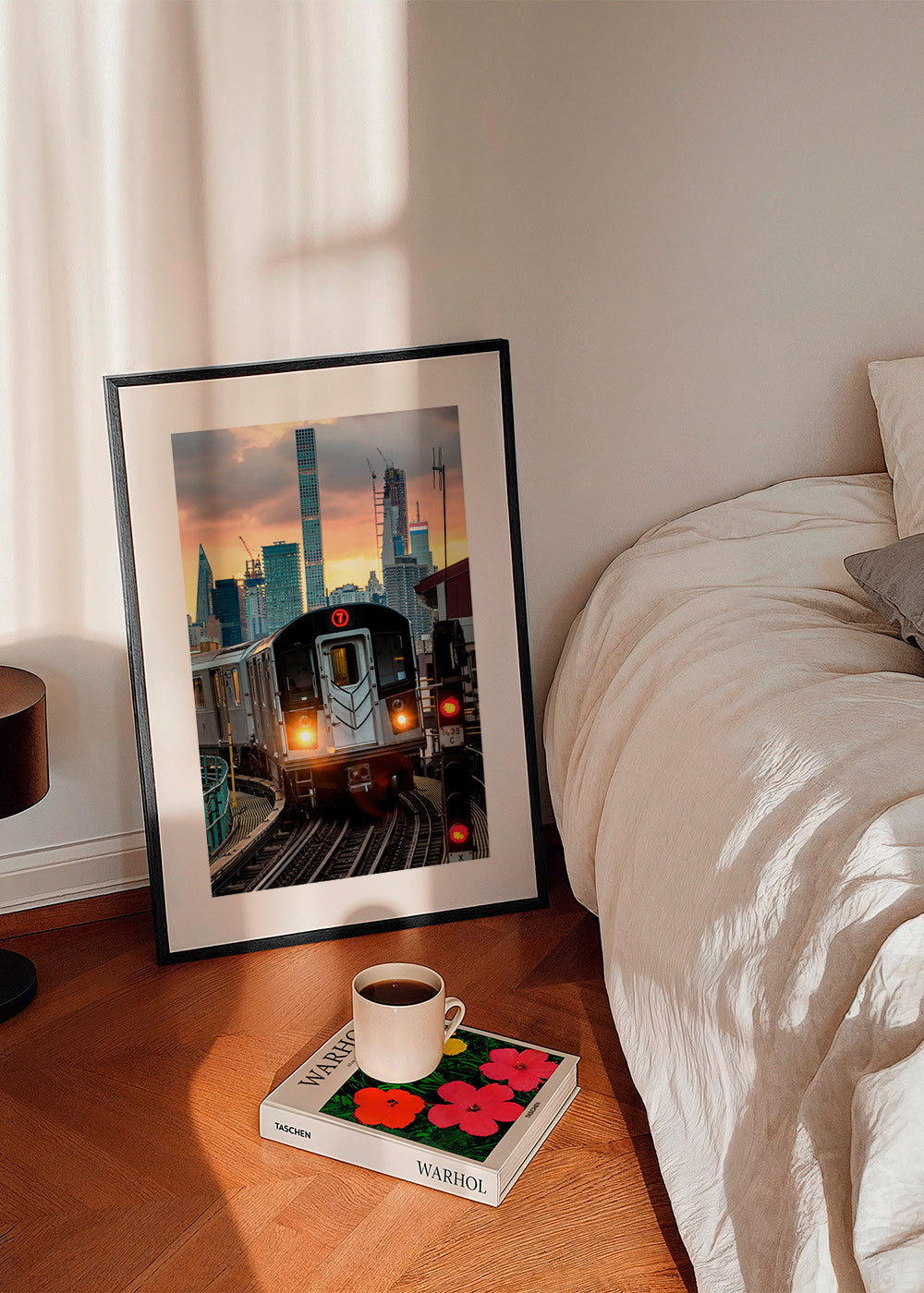 Reseaffisch: Tunnelbana 7 i solnedgången – Product1
