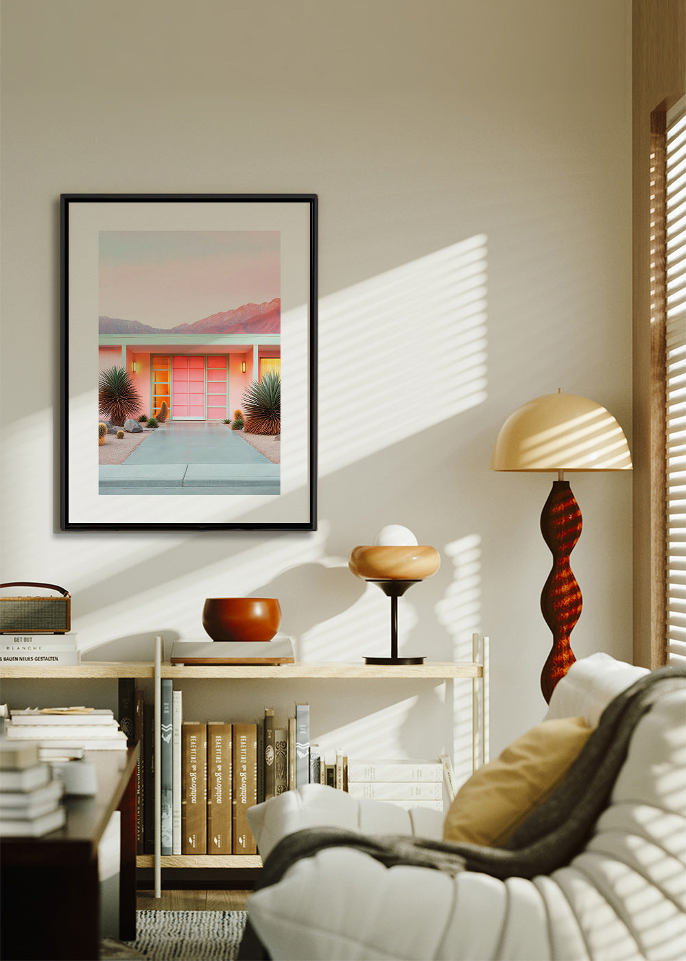 Botanisk poster Palm Springs rosa – Canvas2