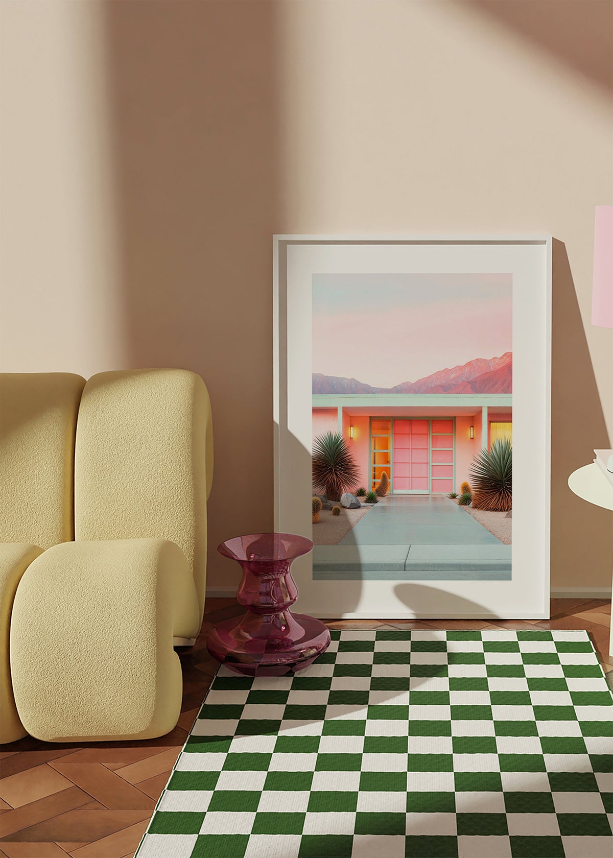 Botanisk poster Palm Springs rosa – Product1