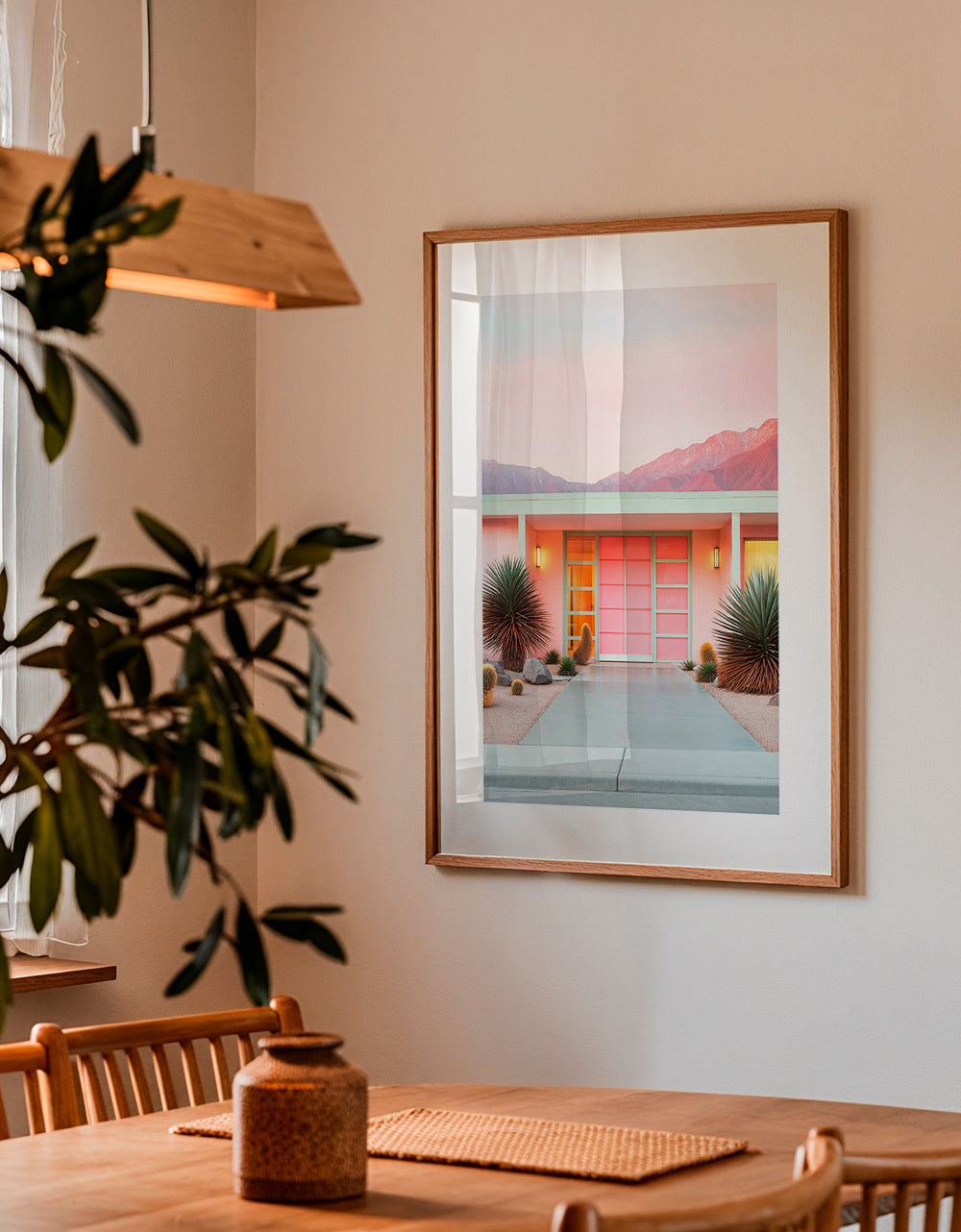 Botanisk poster Palm Springs rosa – Product2