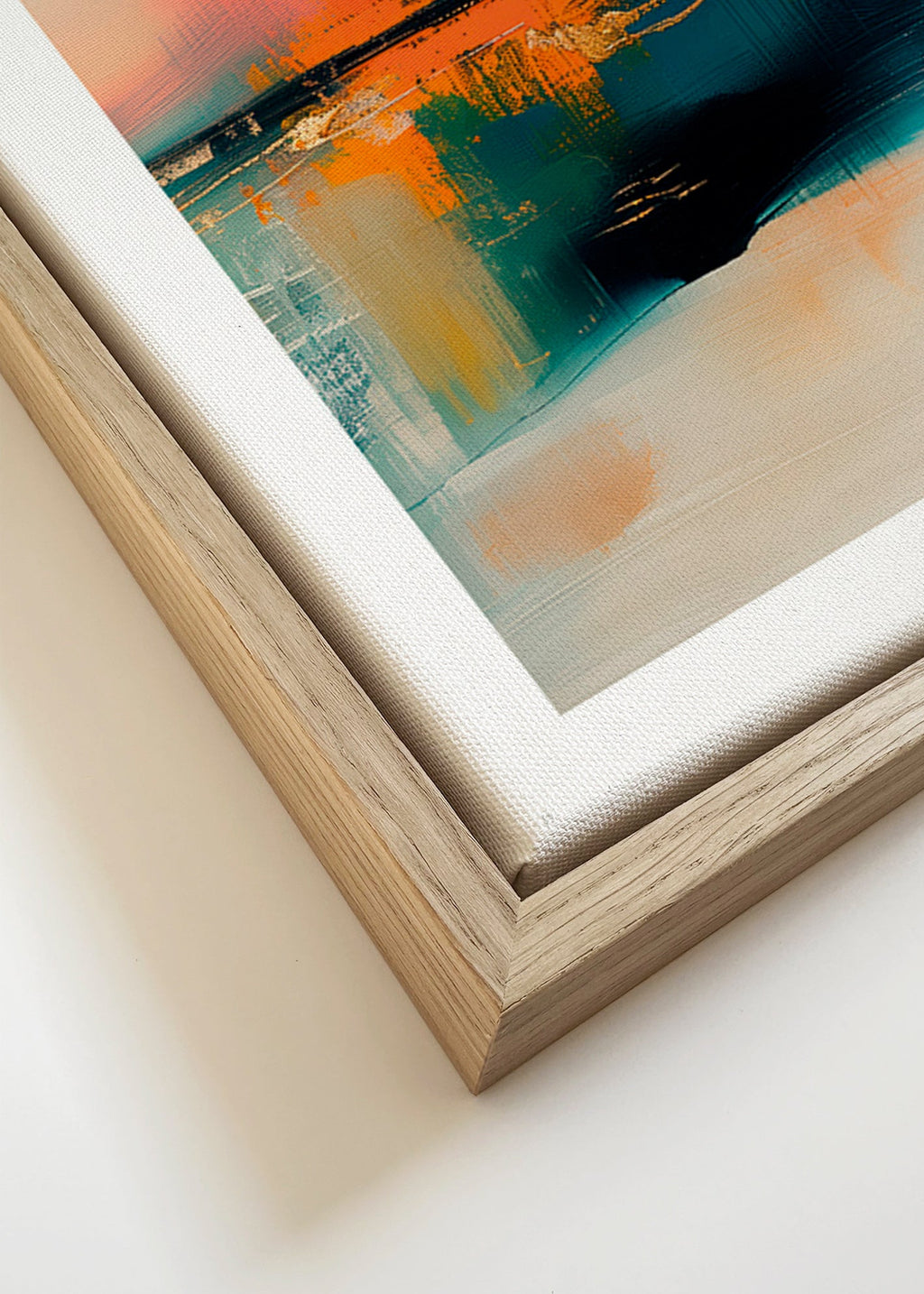 Abstrakt konstverk med vattenreflektioner – Canvas detail