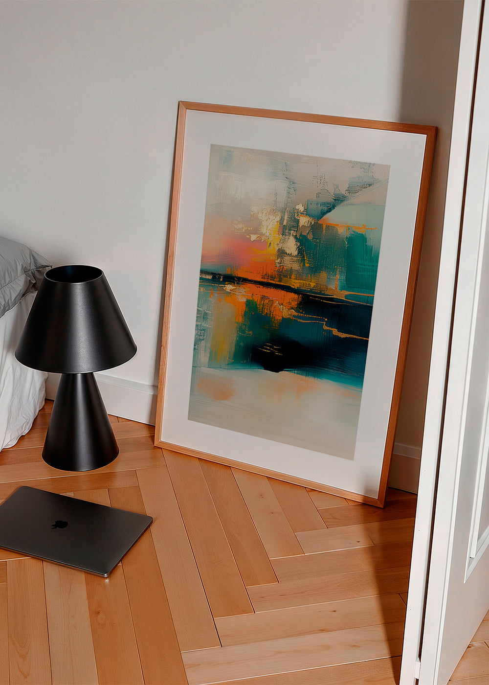Abstrakt konstverk med vattenreflektioner – Product3