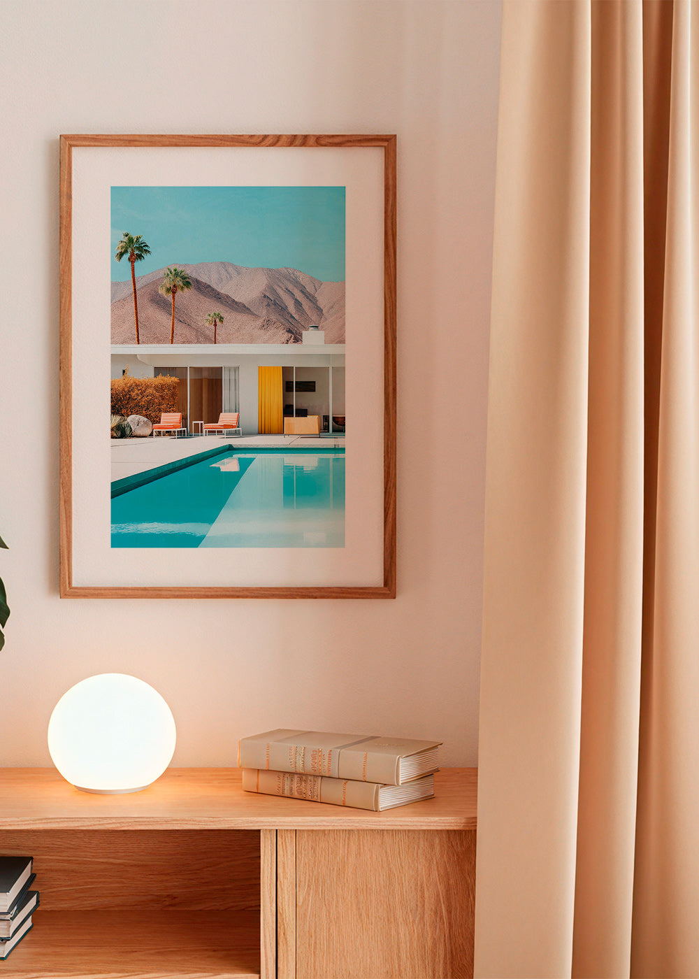 Landskapstavla med pool och palmer – Product2