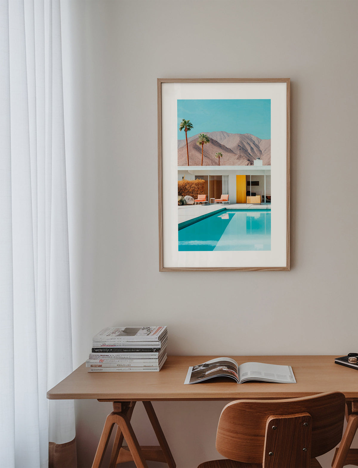 Landskapstavla med pool och palmer – Product3