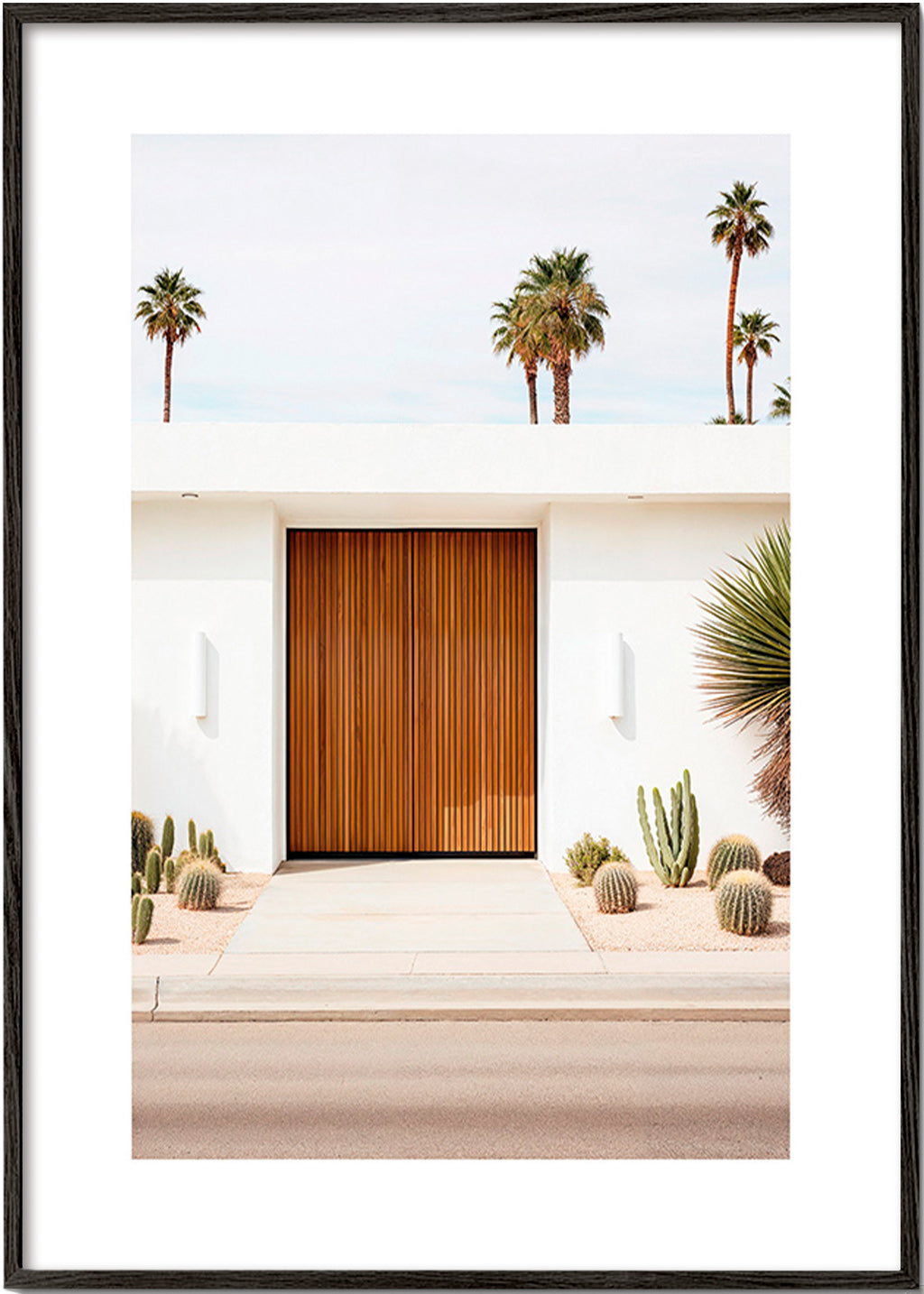 Arkitekturfotografi med lamelldörr – Black Frame