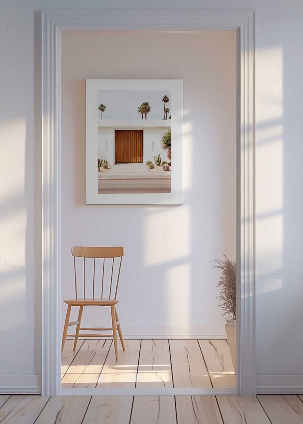 Arkitekturfotografi med lamelldörr – Canvas