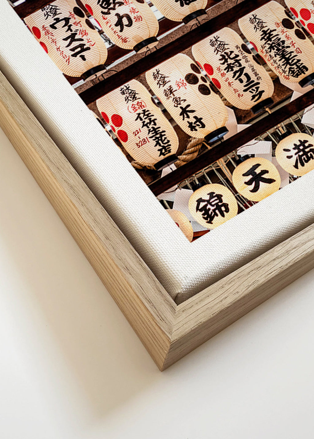 Fotografi av japanska lyktor på rad – Canvas detail