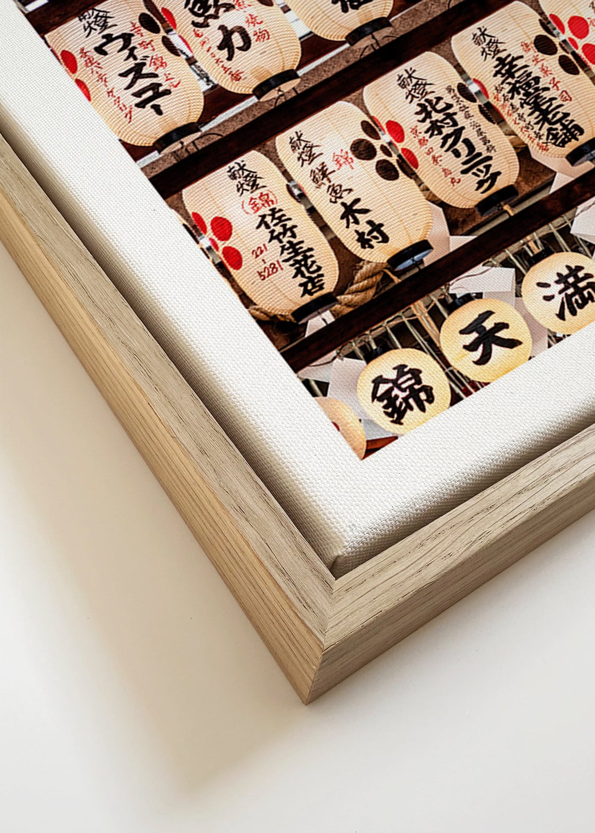 Fotografi av japanska lyktor på rad – Canvas detail