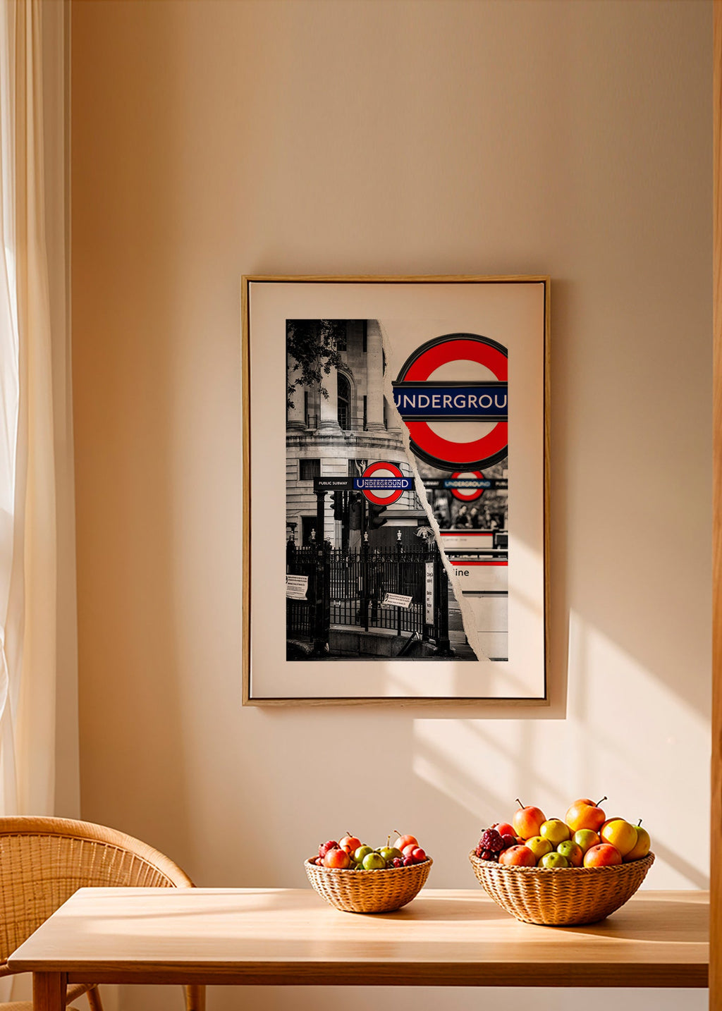Stadskonst med Underground-skylt från London – Canvas2