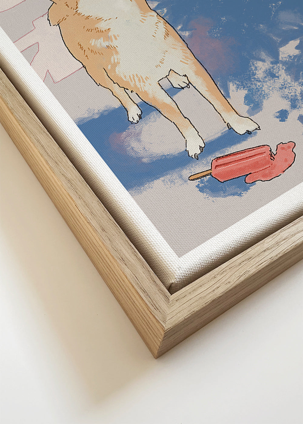 Illustration flicka med shiba