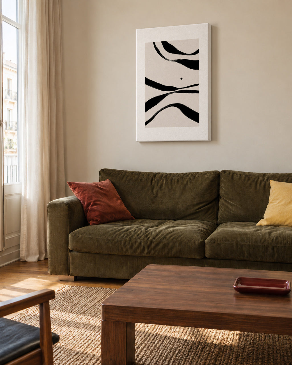 Wide and wild - Unframed canvas in an interior