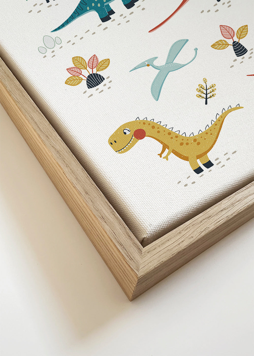 Barnposter med lekfulla dinosaurier
