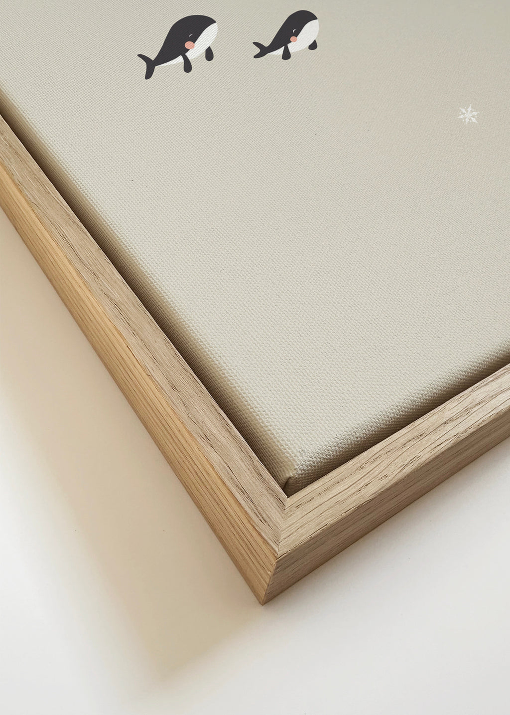 Mapa con animales beige - Framed canvas detail