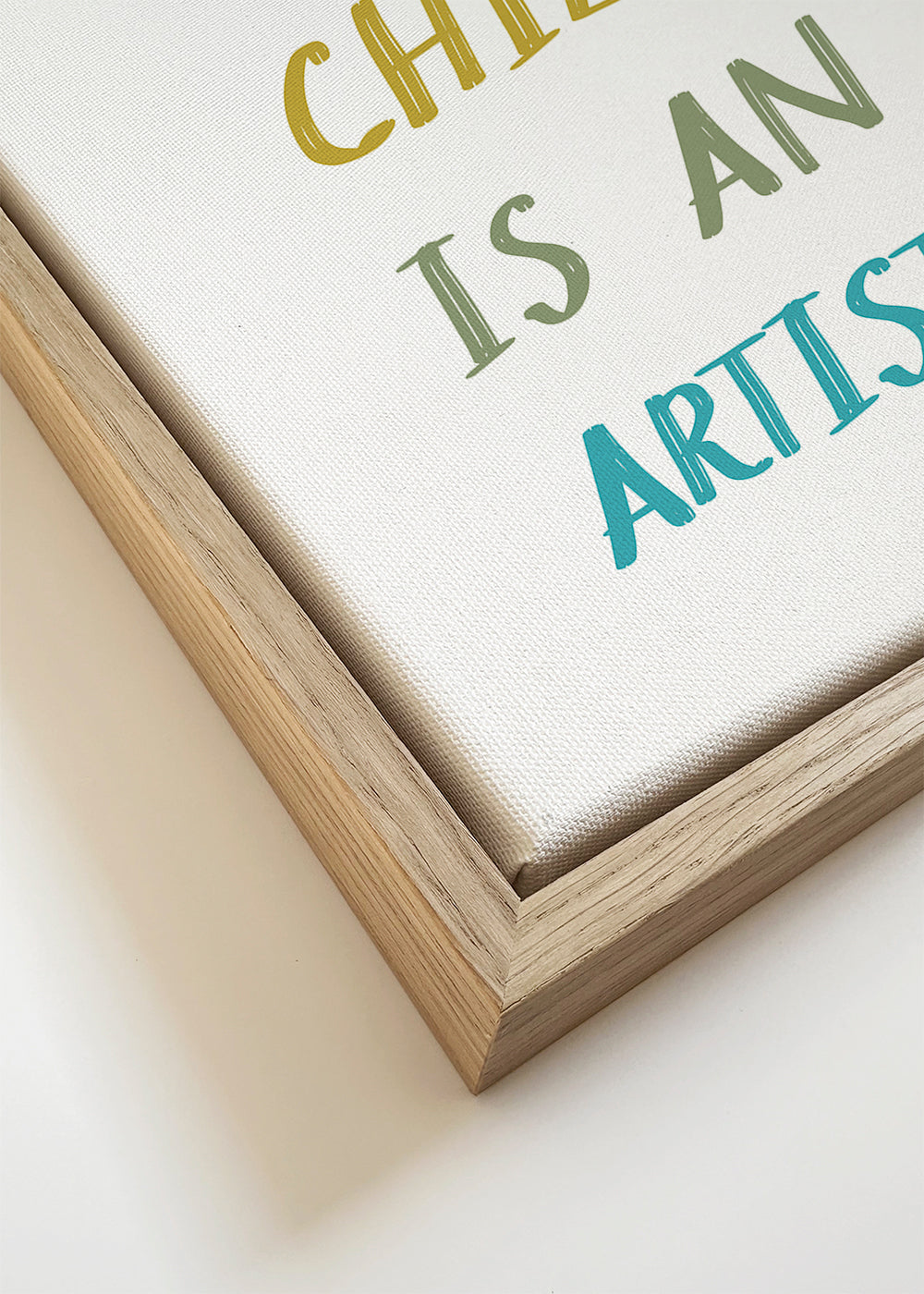Typografisk illustration Every Child Is An Artist