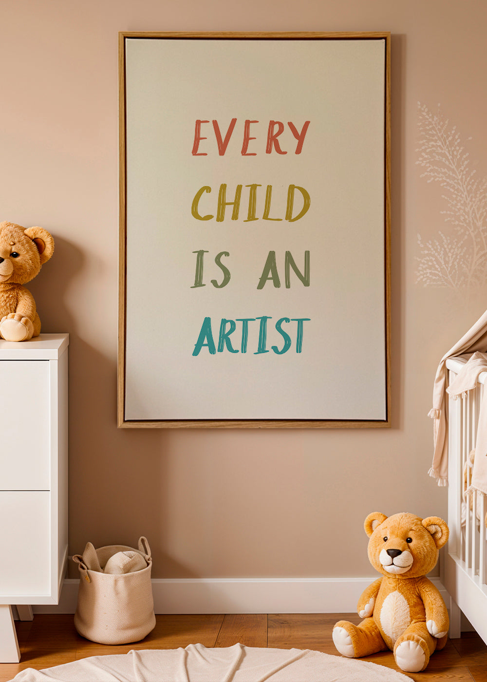 Typografisk illustration Every Child Is An Artist