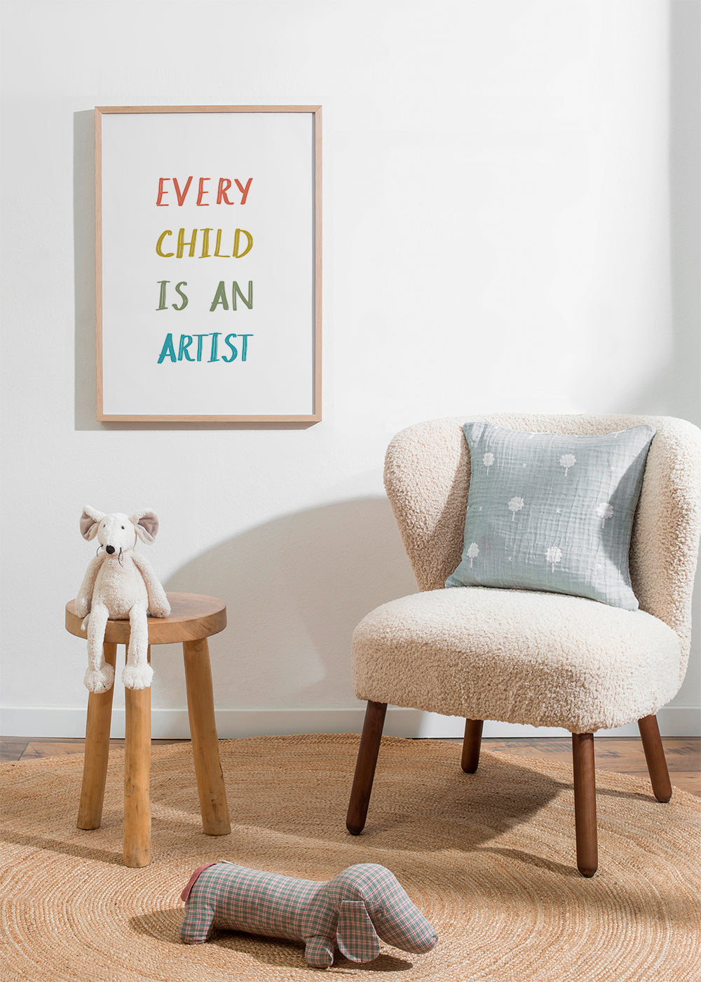 Typografisk illustration Every Child Is An Artist