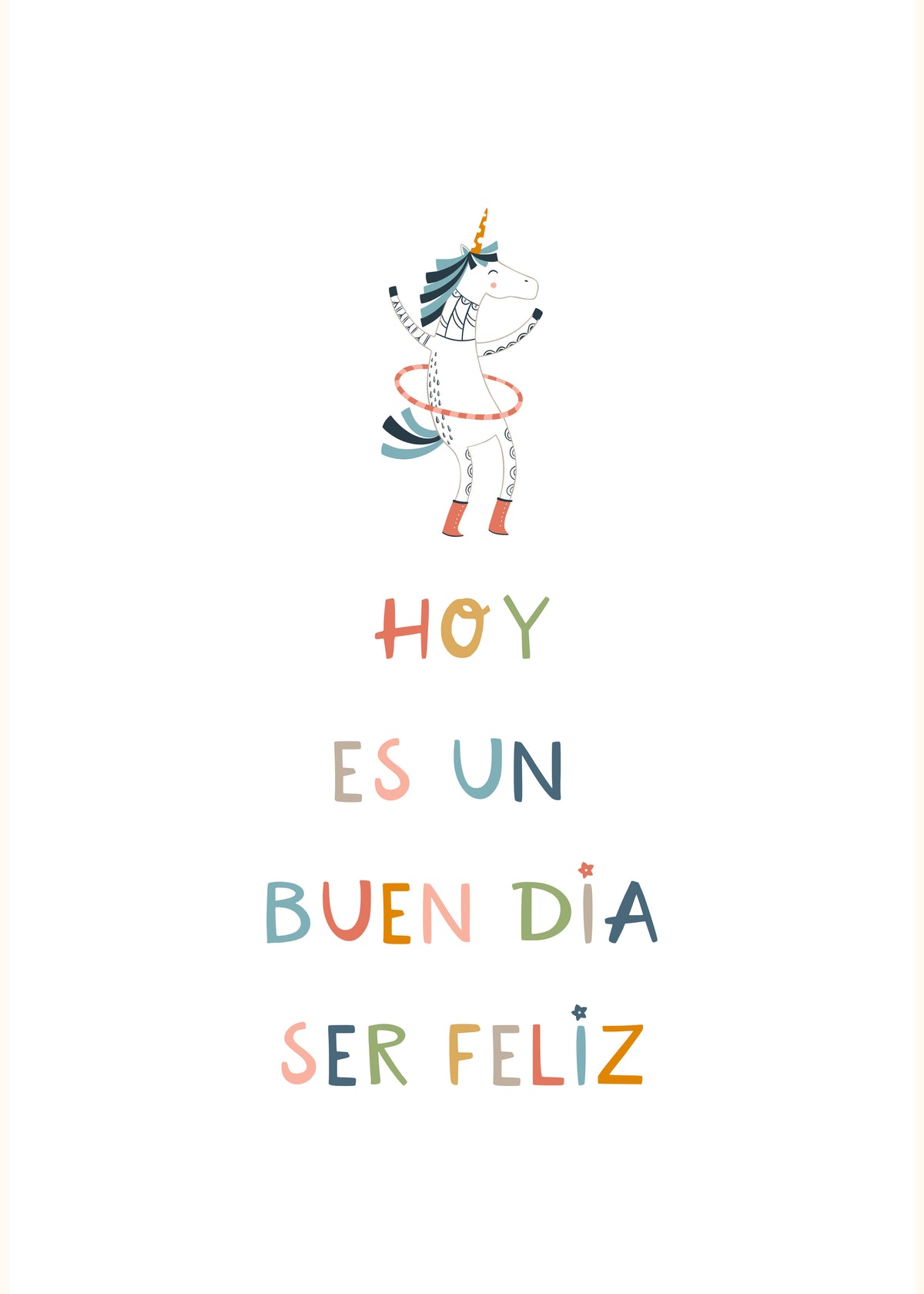 Hoy es un buen dia para ser feliz - Unframed art print
