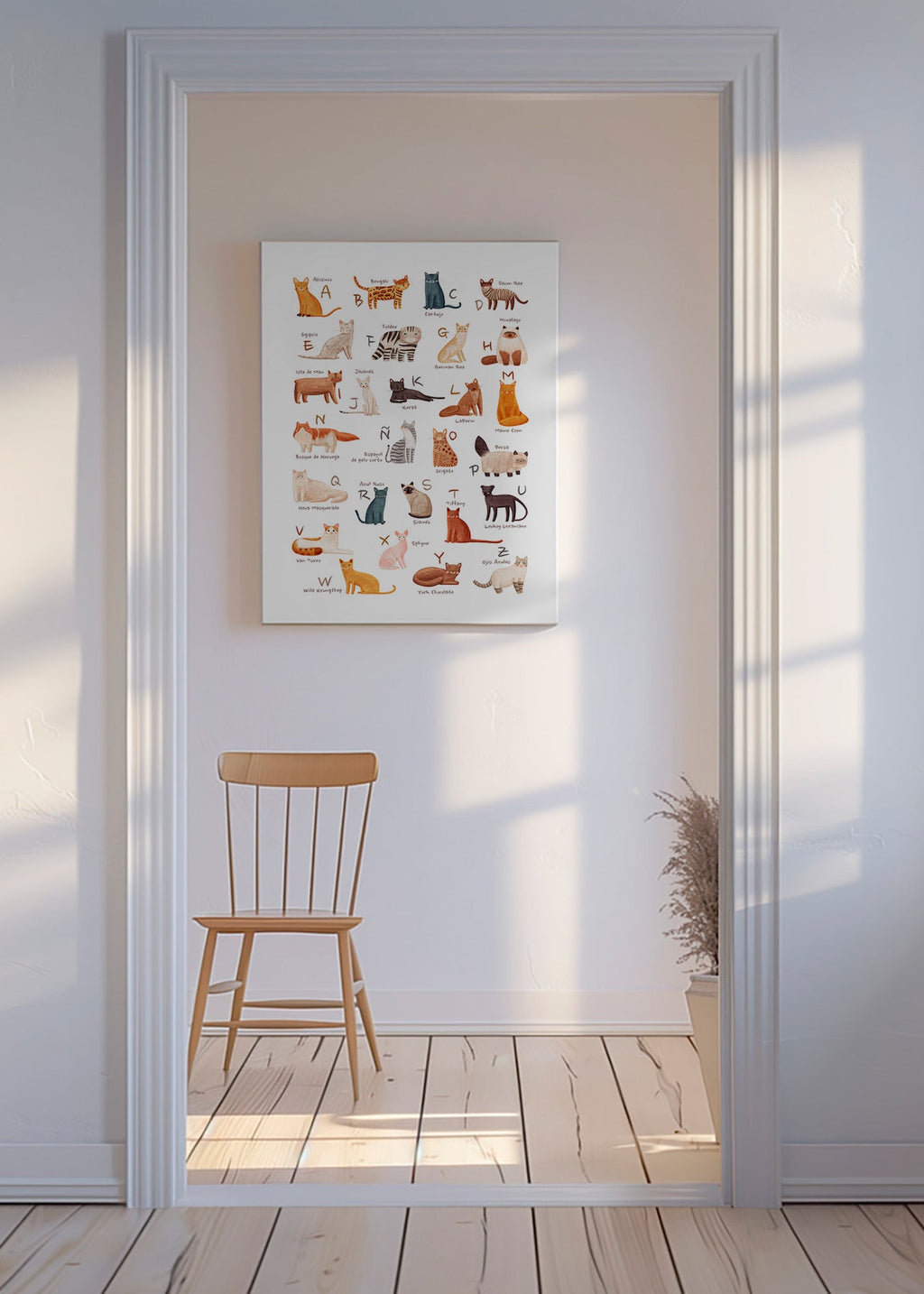 Barnposter Illustrerat kattalfabet