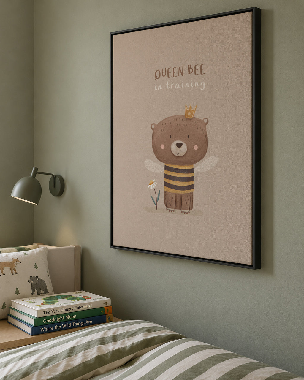Queen bee beige - Framed canvas in an interior