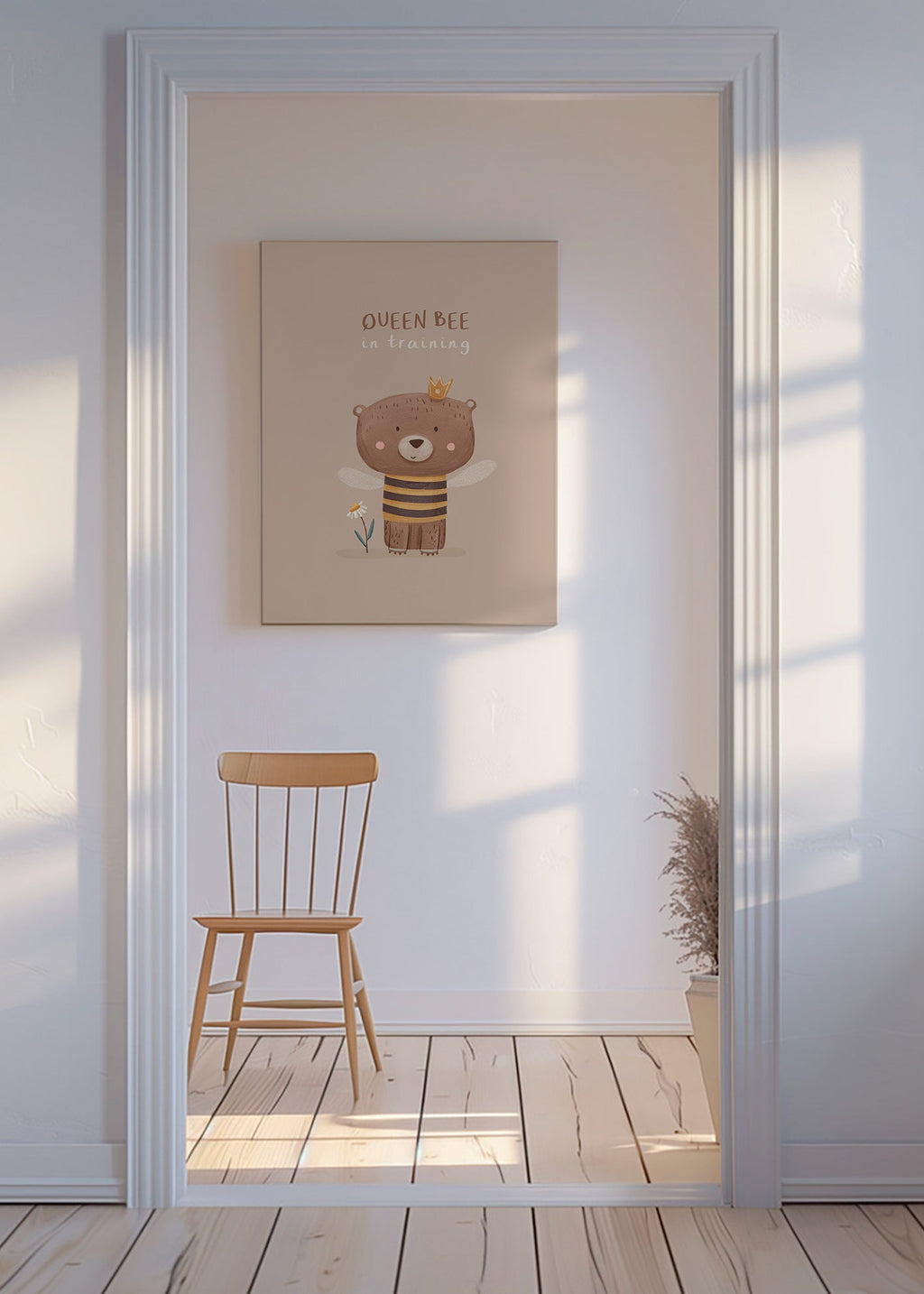 Barnposter björn som drottningbi